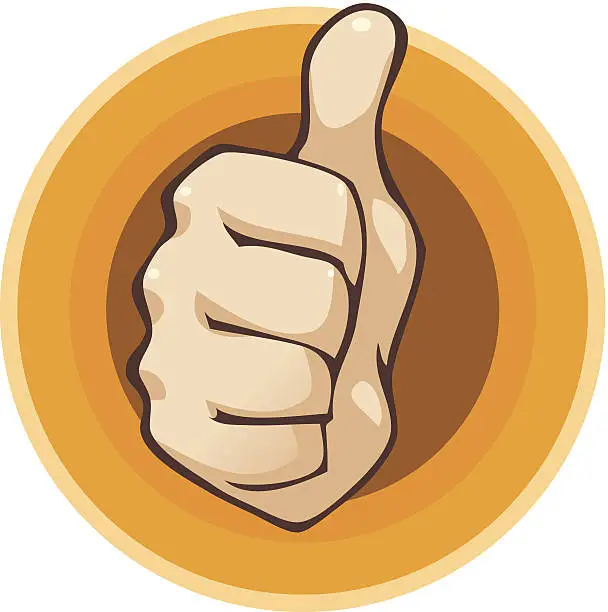 Vector illustration of thumbs up