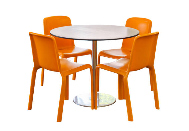 table with chairs stock photo