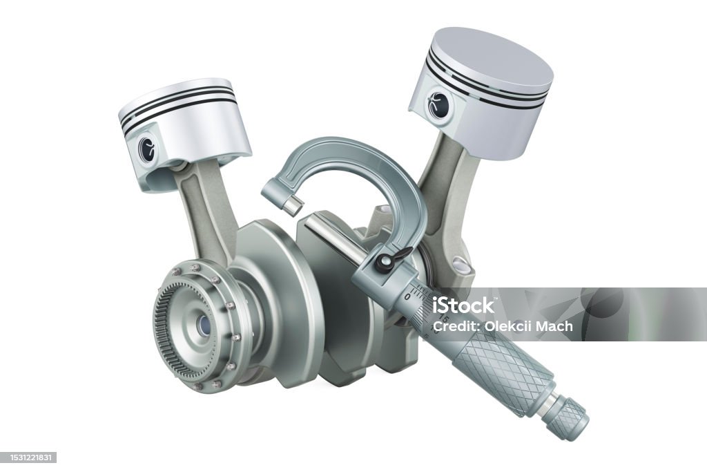 Machine Engine Piston 3 Engine Pistons With Micrometer 3d Rendering Stock Photo - Download ...