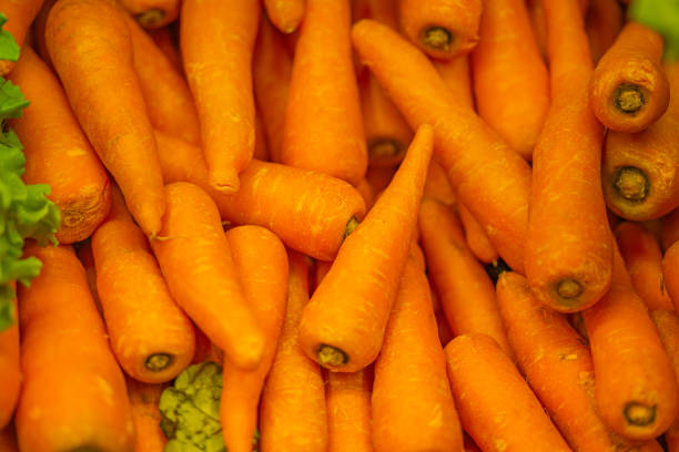 background of carrots close-up