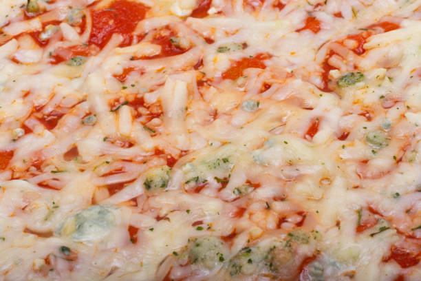 delicious italian pizza with different cheeses