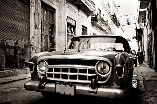 Black vintage car