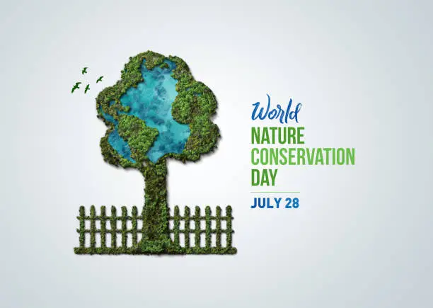 World Nature Conservation Day concept 3d design. Happy nature Conservation day. Nature maintenance concept.