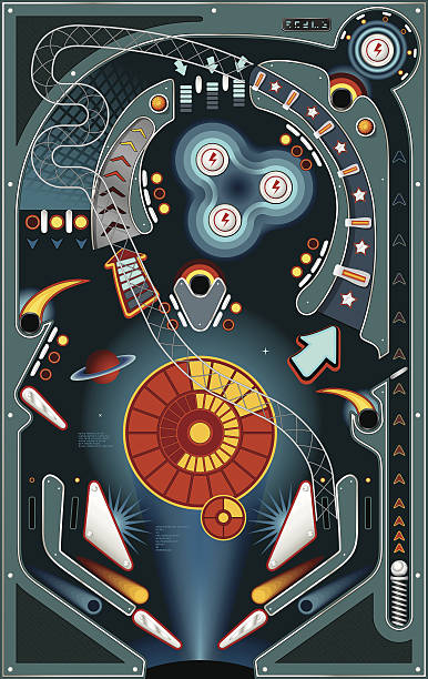 pinball - flipper stock illustrations