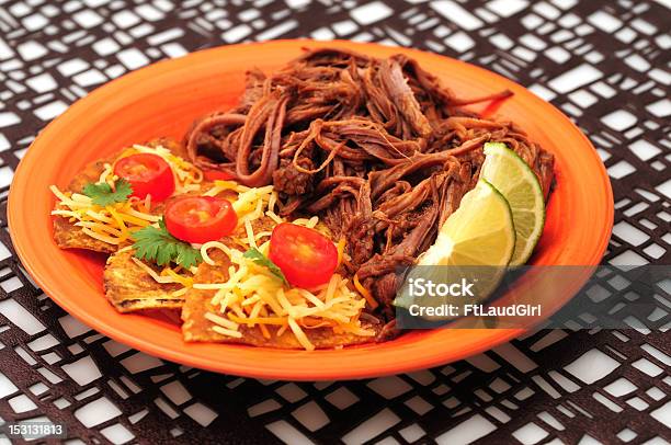 Spicy Beef Dinner And Nachos Stock Photo - Download Image Now - Barbecue - Meal, Beef, Brisket
