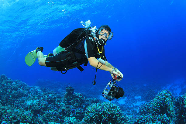 istock Beautiful Woman Scuba Diving 153132041