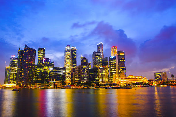 istock Singapore Skyline at Night 153132494