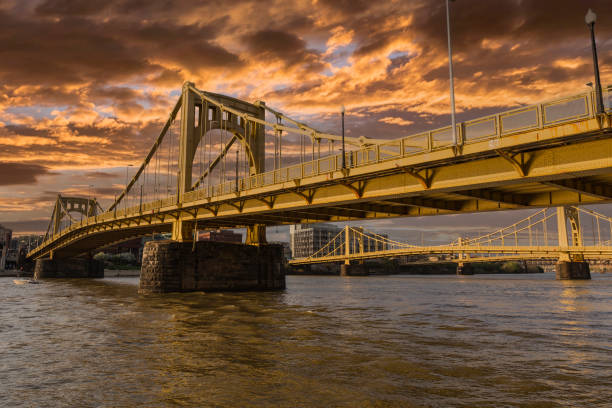Roberto Clemente Bridge in Pittsburgh.