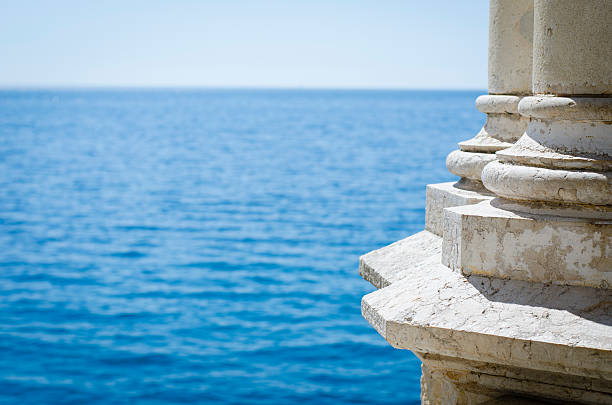 istock Marble columns watching at adriatic sea 153134087