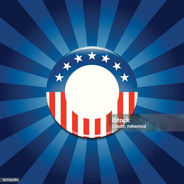 Ilustración de Botón De Campaña Electoral Fondo y más Vectores Libres de Derechos de Azul - Azul, Bandera, Bandera estadounidense