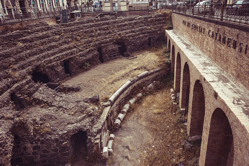 Roman Amphitheater In Catania, Sicily, Italy