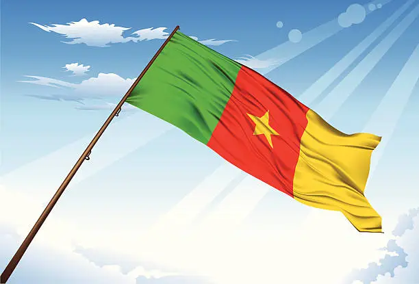 Vector illustration of Cameroon Flag