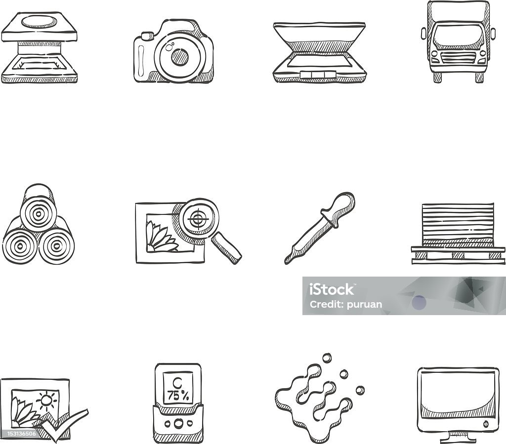 Skizze-Symbol-mehr Druck & Grafik Design - Lizenzfrei Dienstleistung Vektorgrafik