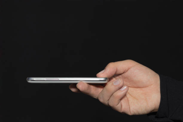 Modern tablet with active screen operated by girl hand