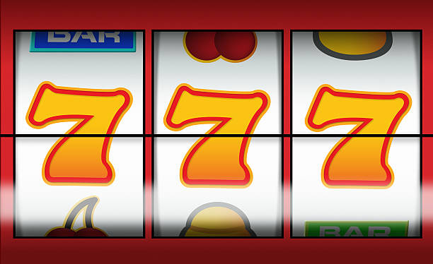 istock gambling fruit machine showing a winning line for payout 153140620