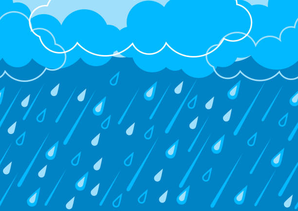 ilustrações, clipart, desenhos animados e ícones de padrão com nuvens e chuva. fundo estilizado com chuva. - waterfall backgrounds heaven nature