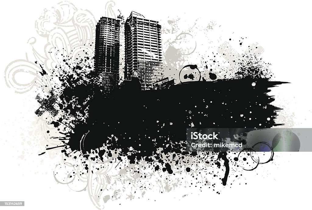 都市グランジ背景 - スプレー塗料のロイヤリティフリーベクトルアート