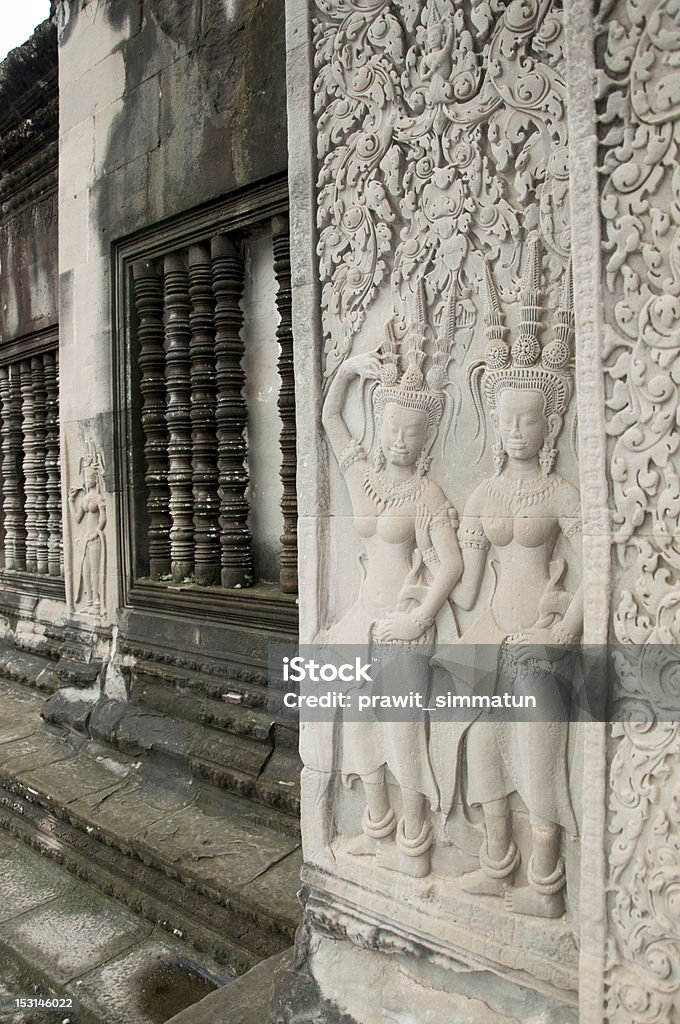 Carved Aspara, Angkor Wat, Cambodia Adult Stock Photo