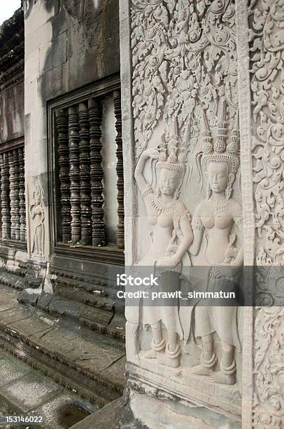 Carved Aspara Angkor Wat Cambodia Stock Photo - Download Image Now - Adult, Ancient Civilization, Angkor