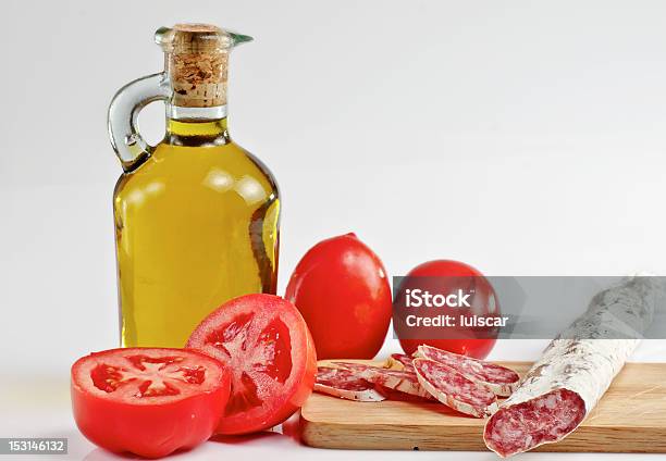 Tomaten Olivenöl Und Salami Stockfoto und mehr Bilder von Abnehmen - Abnehmen, Blatt - Pflanzenbestandteile, Fotografie