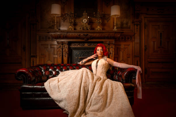 istock A beautiful elegant 1920s style redhead drag queen in a luxury stately home 1531476183
