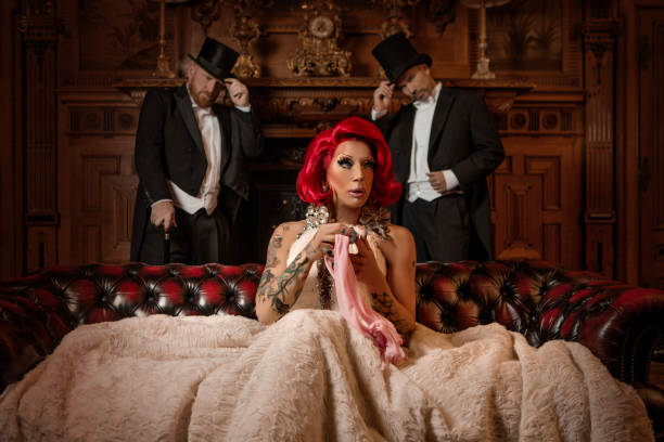 istock A beautiful elegant 1920s style redhead drag queen with chaperones 1531476186