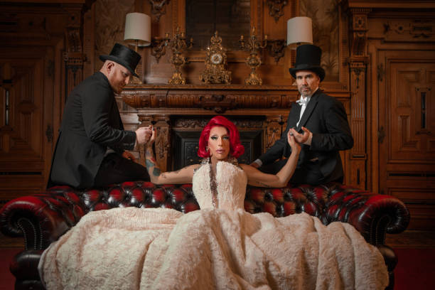 istock A beautiful elegant 1920s style redhead drag queen with chaperones 1531476190