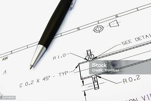 Disegno Tecnico E Penna - Fotografie stock e altre immagini di Disegnare - Disegnare, Mercanzia, Tecnologia