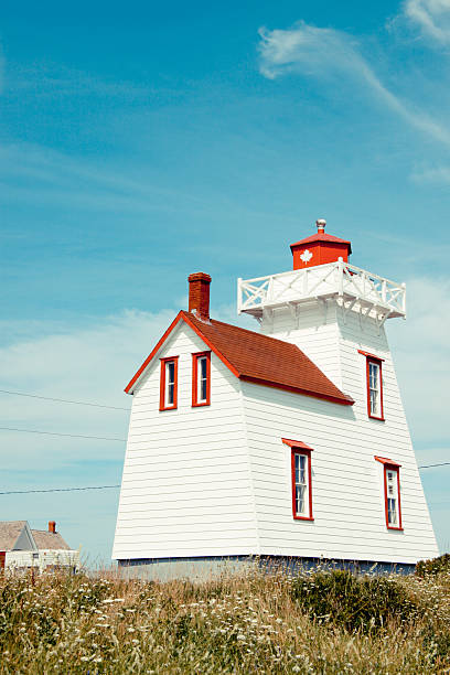 istock Canadian white and red Lighthouse house 153148466