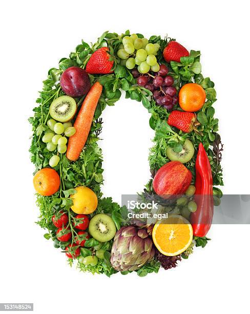 Alfabeto De Fruta Y Verdura Foto de stock y más banco de imágenes de Letra del alfabeto - Letra del alfabeto, Vegetal, Alimento