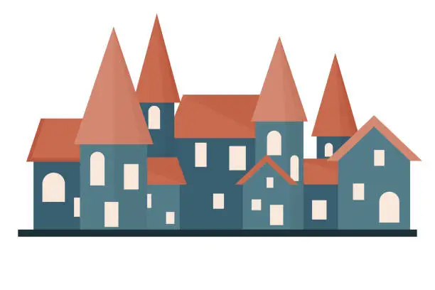 Vector illustration of vector castle illustration