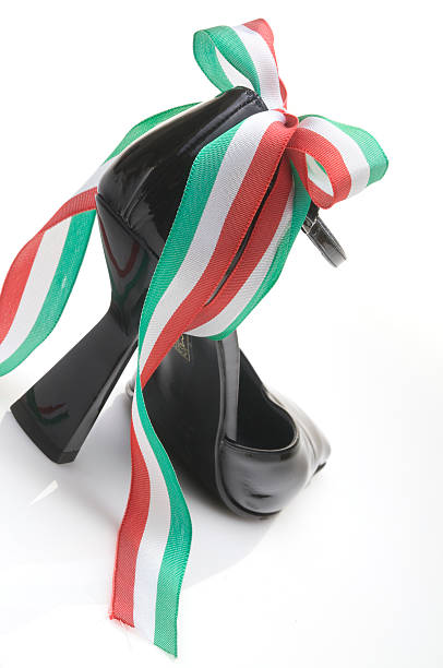italian woman's shoe stock photo