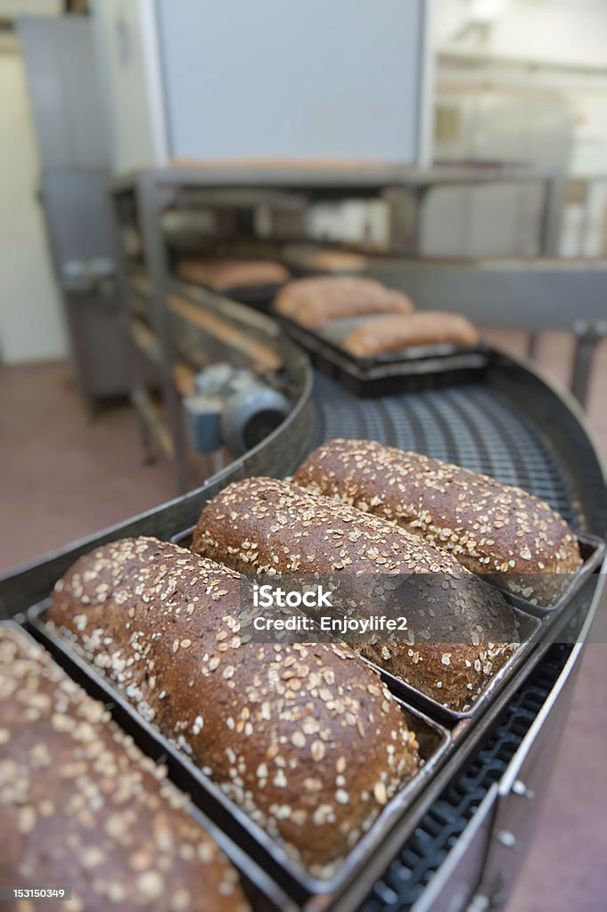 Loafs dans l'usine de pain - Photo de Industrie libre de droits