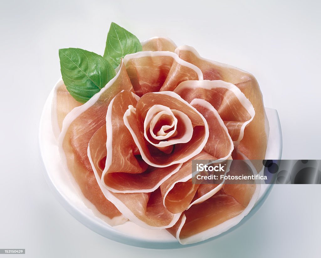 Rose of Parma ham Prosciutto of Parma composed as a flower Parma Ham Stock Photo