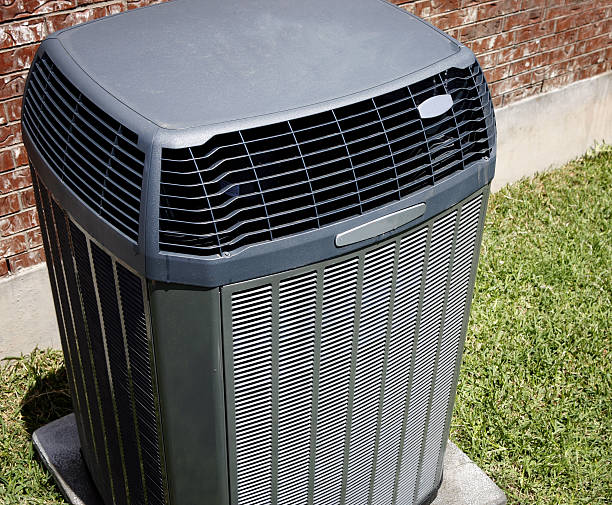 istock Air conditioner unit outside of home 153153762