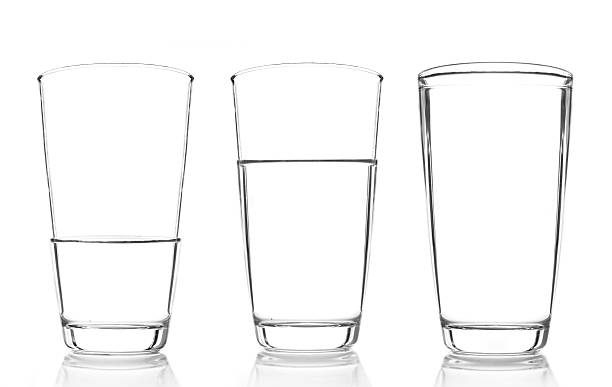 istock Three glasses of water  isolated on white 153153960