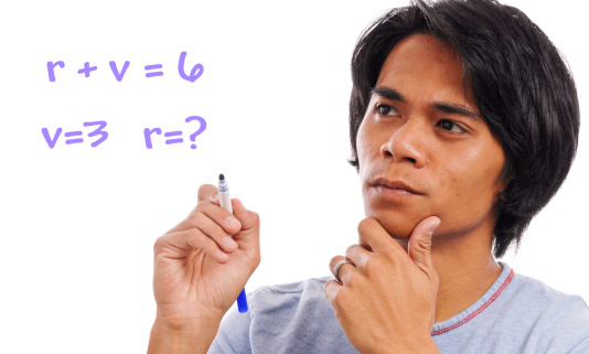 Solving Math Jpg Solving The Math Equation Stock Photo - Download Image Now - Adult ...