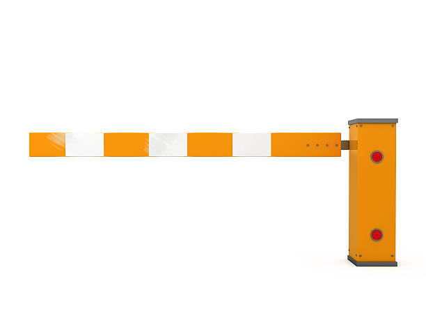 istock Closed Car Barrier isolated on white 153154403