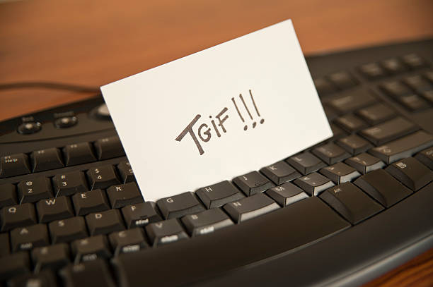 istock TGIF note on top of a black keyboard 153154459