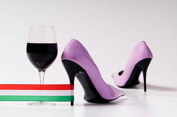 italian woman's shoe stock photo
