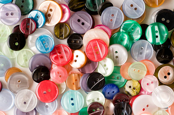 tailoring buttons stock photo