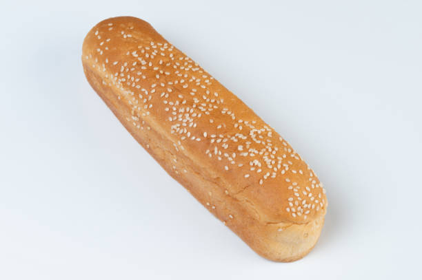 istock Brown hotdog bun with sesame seed 1531550416
