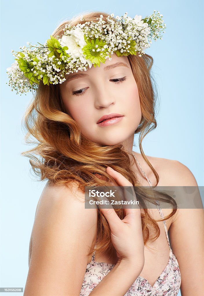 Ragazza bellissima Capelli rossi - Foto stock royalty-free di 16-17 anni