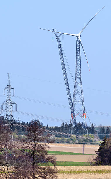 istock Assembly of a new windmill 153155792