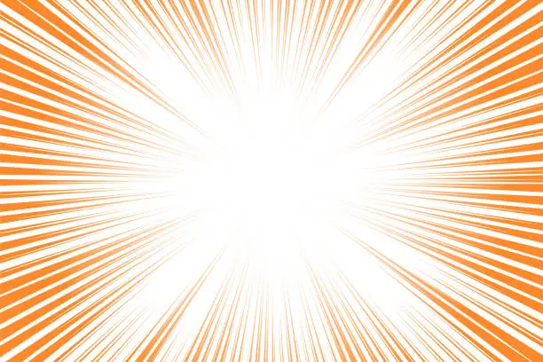 Vector illustration of Manga anime action frame lines. Abstract explosive template with speed lines on white background. Motion radial lines. Flash explosion radial lines Vector illustration.