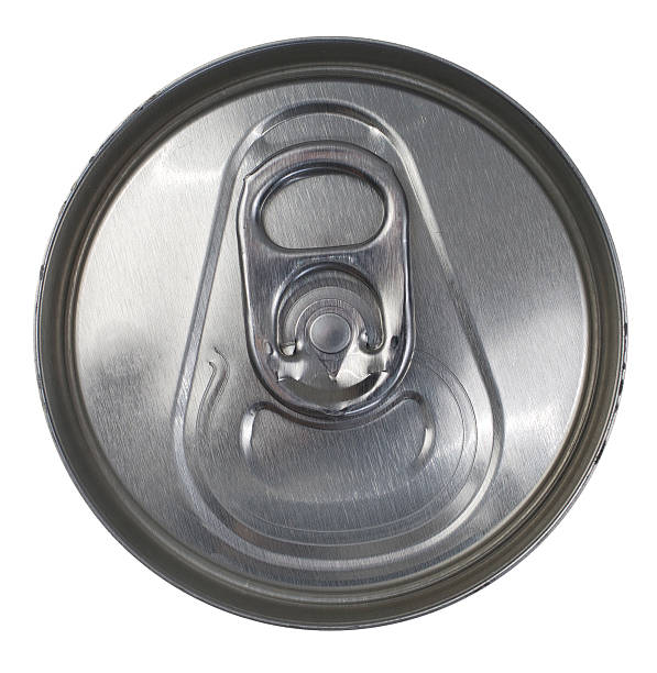 istock Top View of a Silver Soda Pop Can 153156392