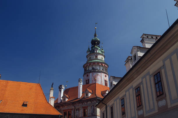 Cesky Krumlov city old town Czech