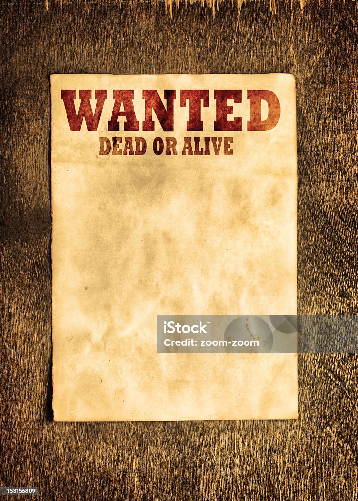 Wanted-cartaz em inglês - Foto de stock de Wanted - cartaz em inglês royalty-free