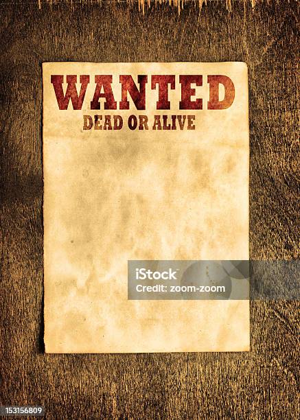 Foto de Wantedcartaz Em Inglês e mais fotos de stock de Wanted - cartaz em inglês - Wanted - cartaz em inglês, Amarelo, Crime