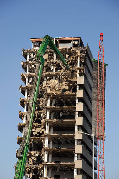 istock Demolishing highrise building 153157319